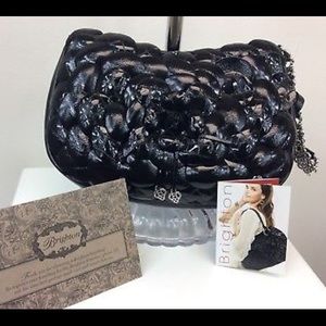 Women’s Brighton Roselie Shine Purse Handbag Black